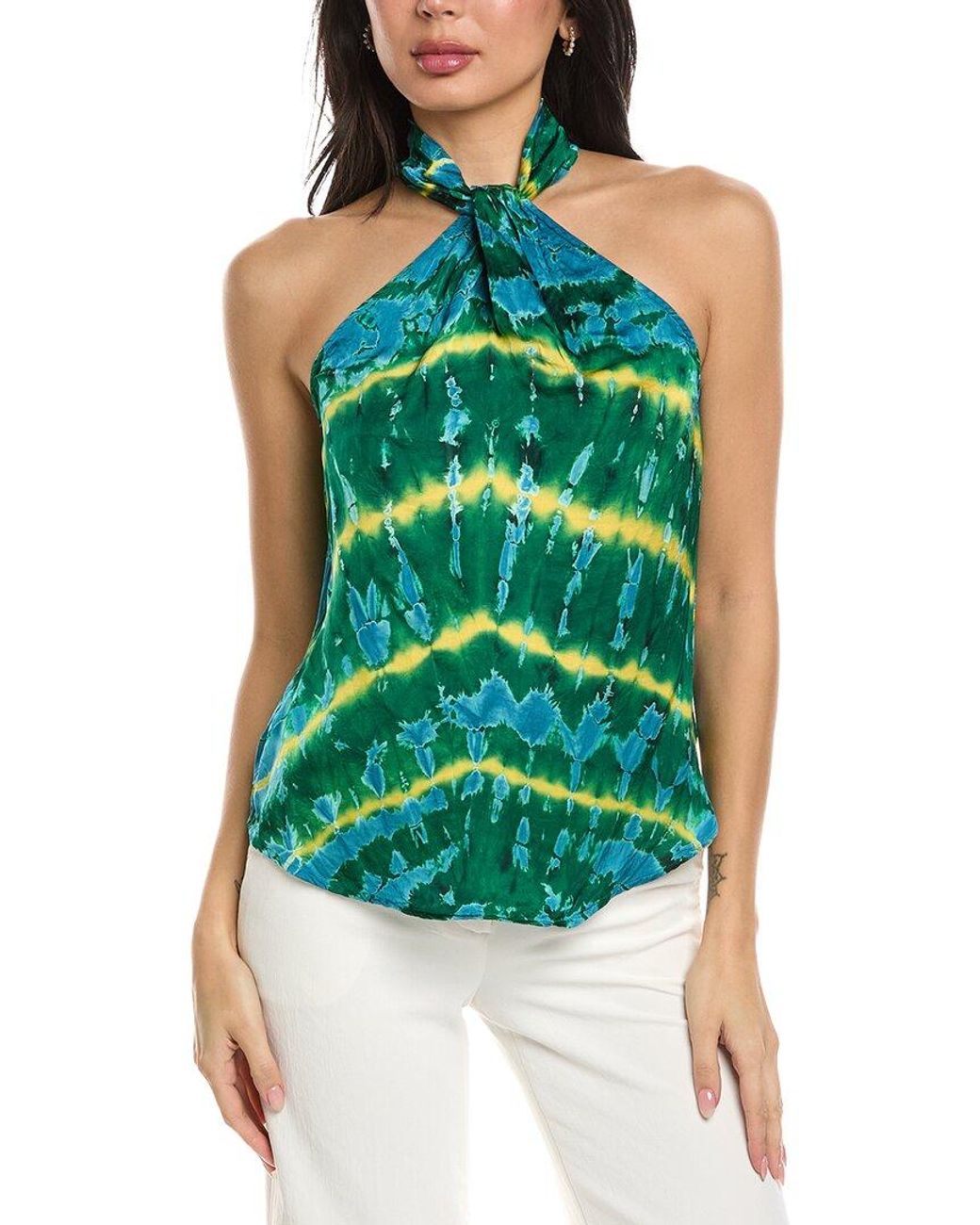 Young Fabulous & Broke Green Rory Halter Top
