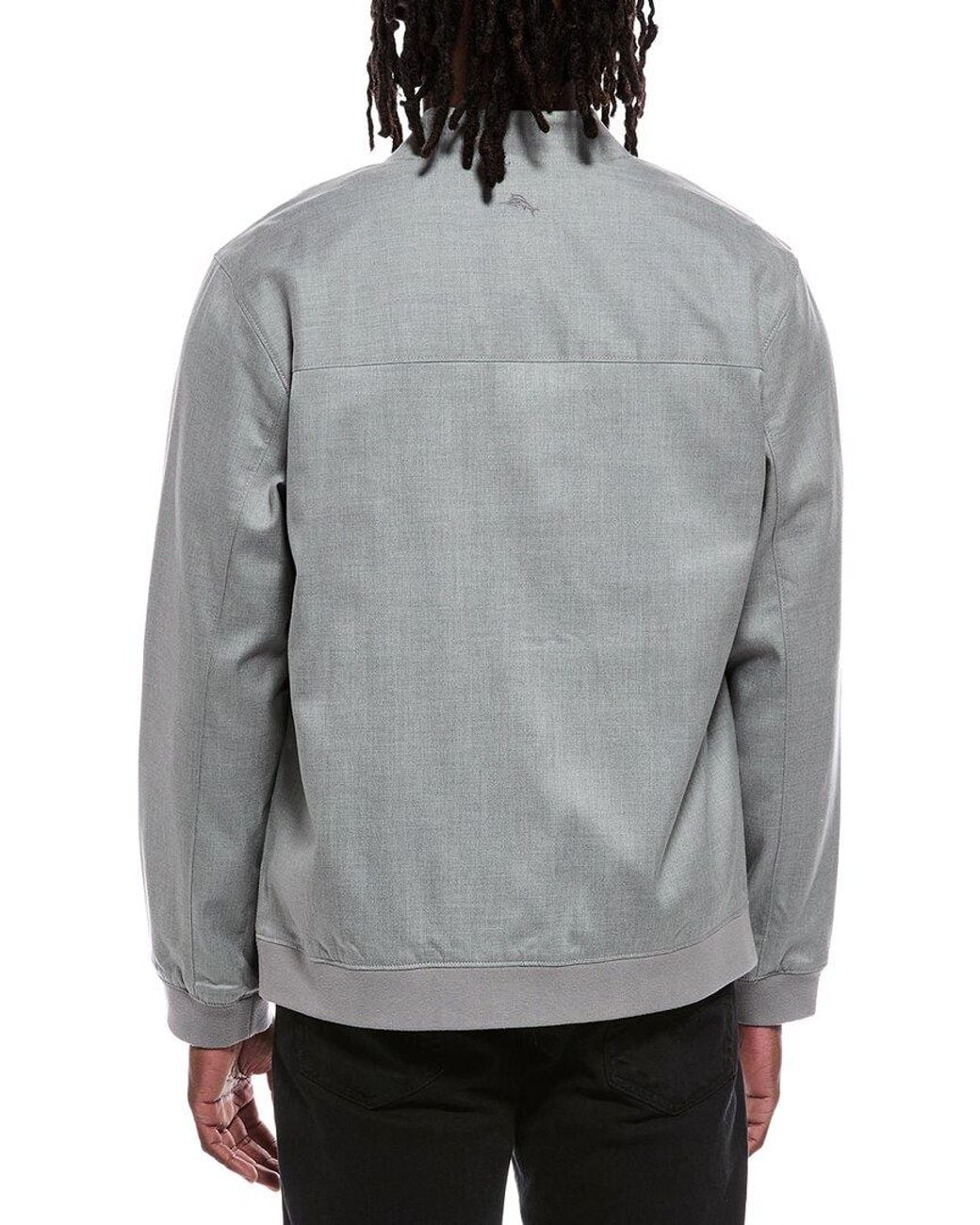 Tommy Bahama Gray Oahu Beach Bomber Jacket for men