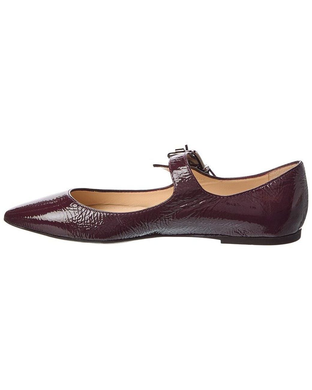 Tod's Brown Patent Flat