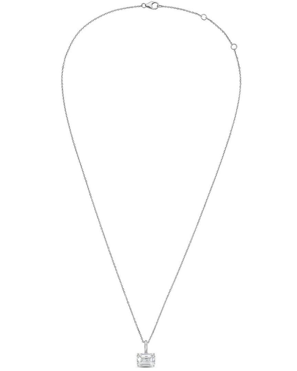 Diana M White 14K 12.00 Ct. Tw. Lab-Grown Diamond Solitaire Pendant