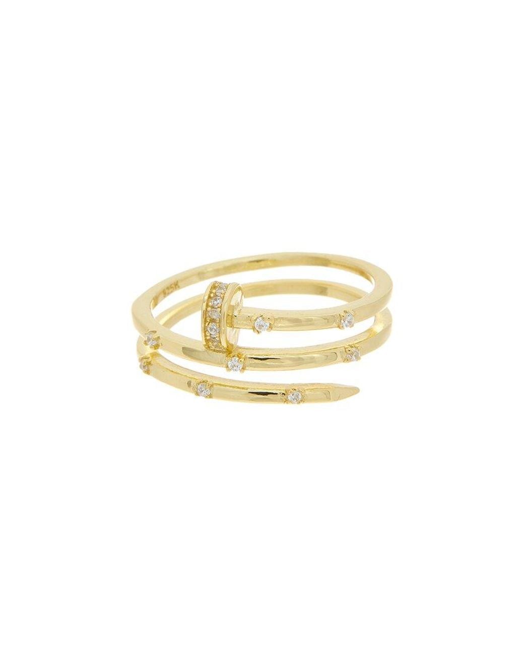 Meshmerise Metallic 18K Over Cz Ring