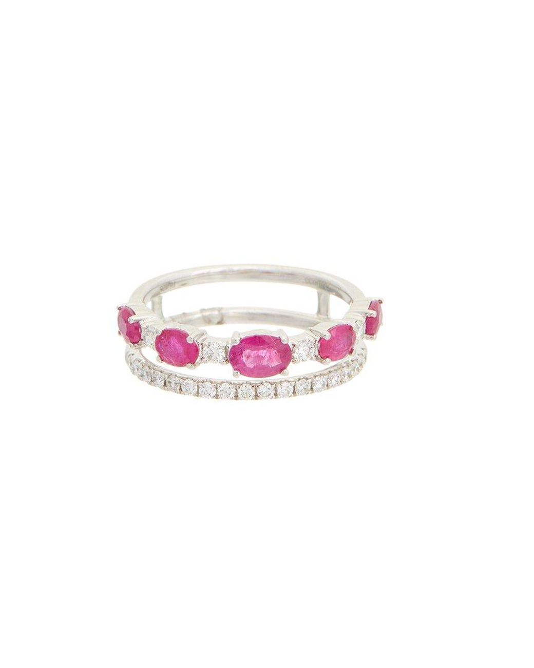 Maitre De Diamant Pink 18K 1.58 Ct. Tw. Diamond & Ruby Ring