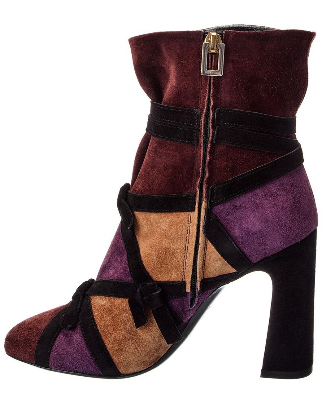 Roger Vivier Purple Suede Boot