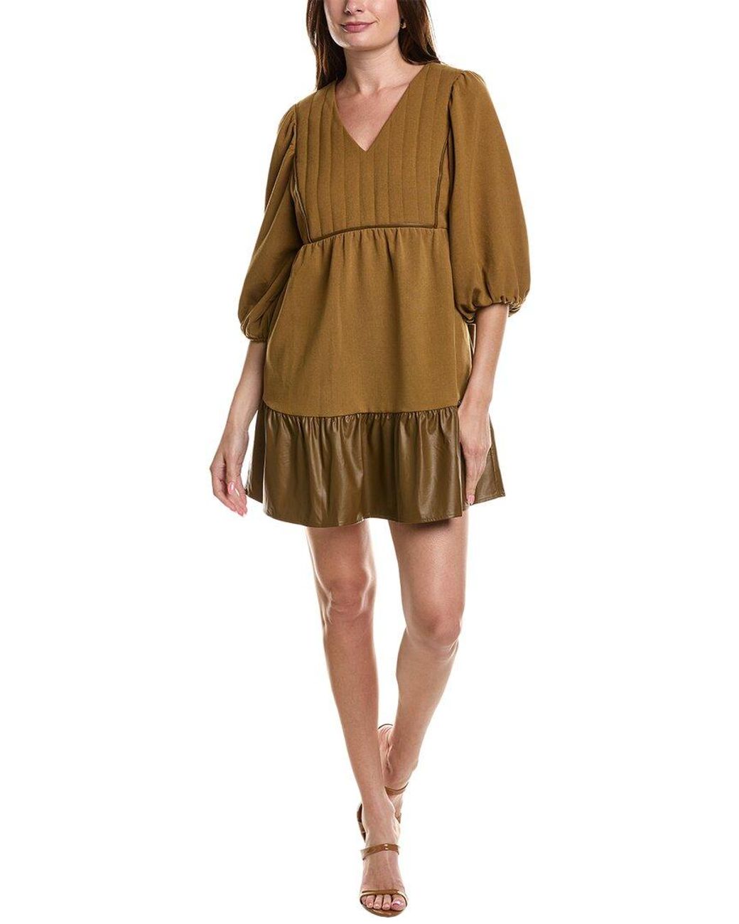 CROSBY BY MOLLIE BURCH Natural Addison Mini Dress