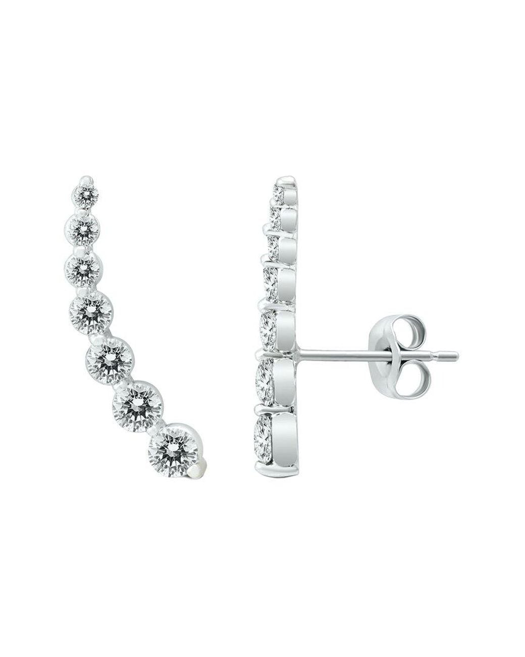 Diamond Select Cuts Metallic 14K 1.20 Ct. Tw. Diamond Earrings