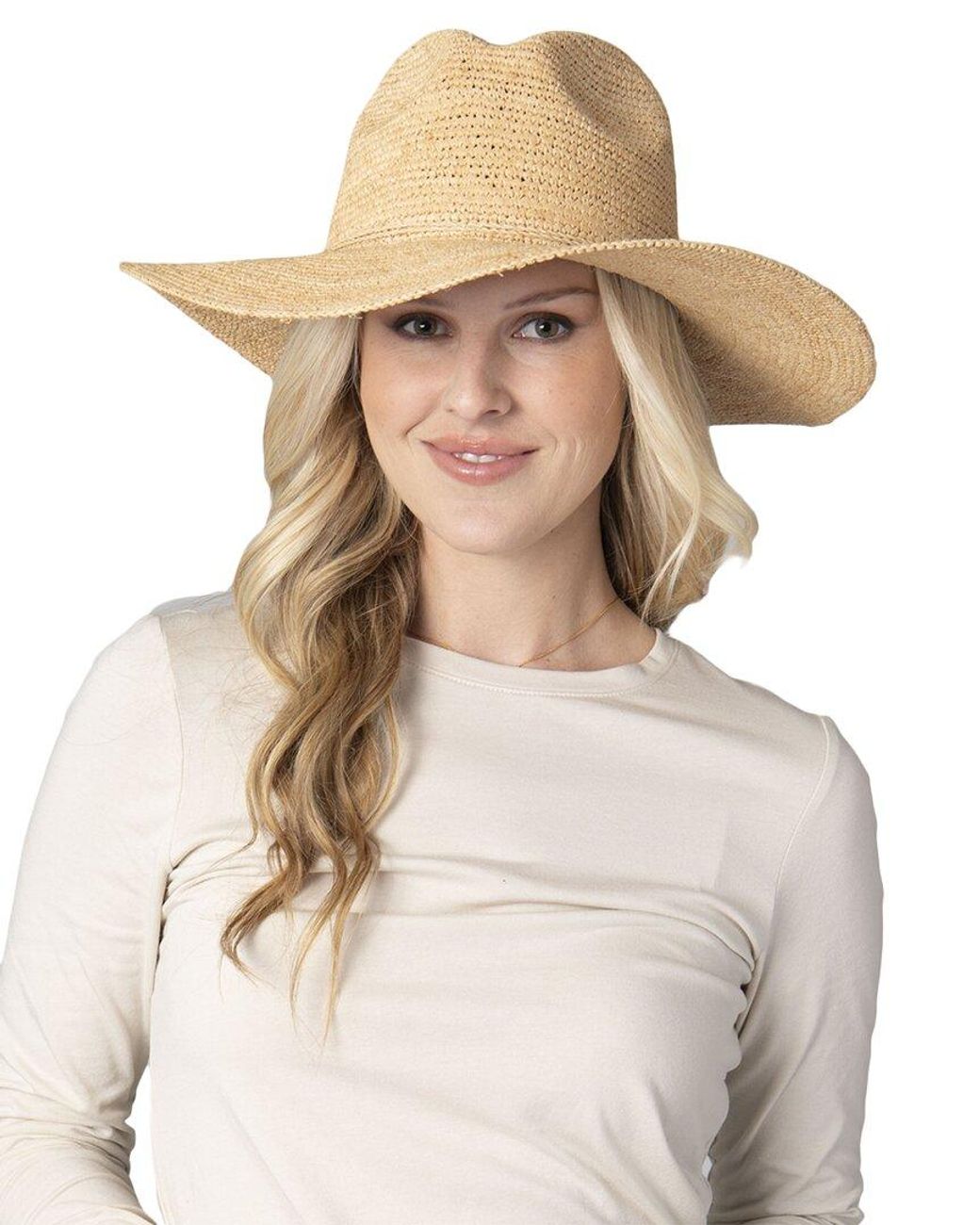 San Diego Hat Natural Marina Crochet Raffia Fedora
