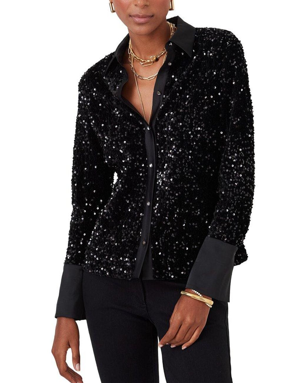 J.McLaughlin Black Barrett Top