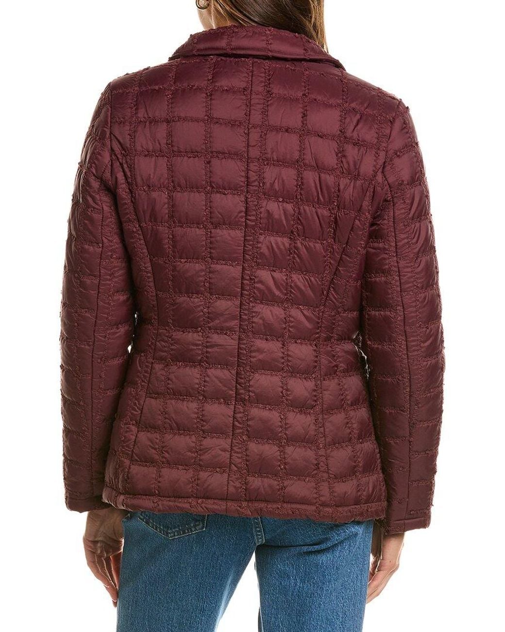 Cece Red Quilted Barn Jacket