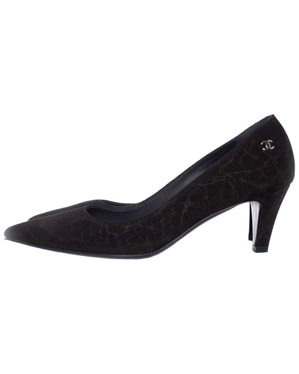 Chanel Blue Suede Kitten Heel (Authentic Pre-Loved)