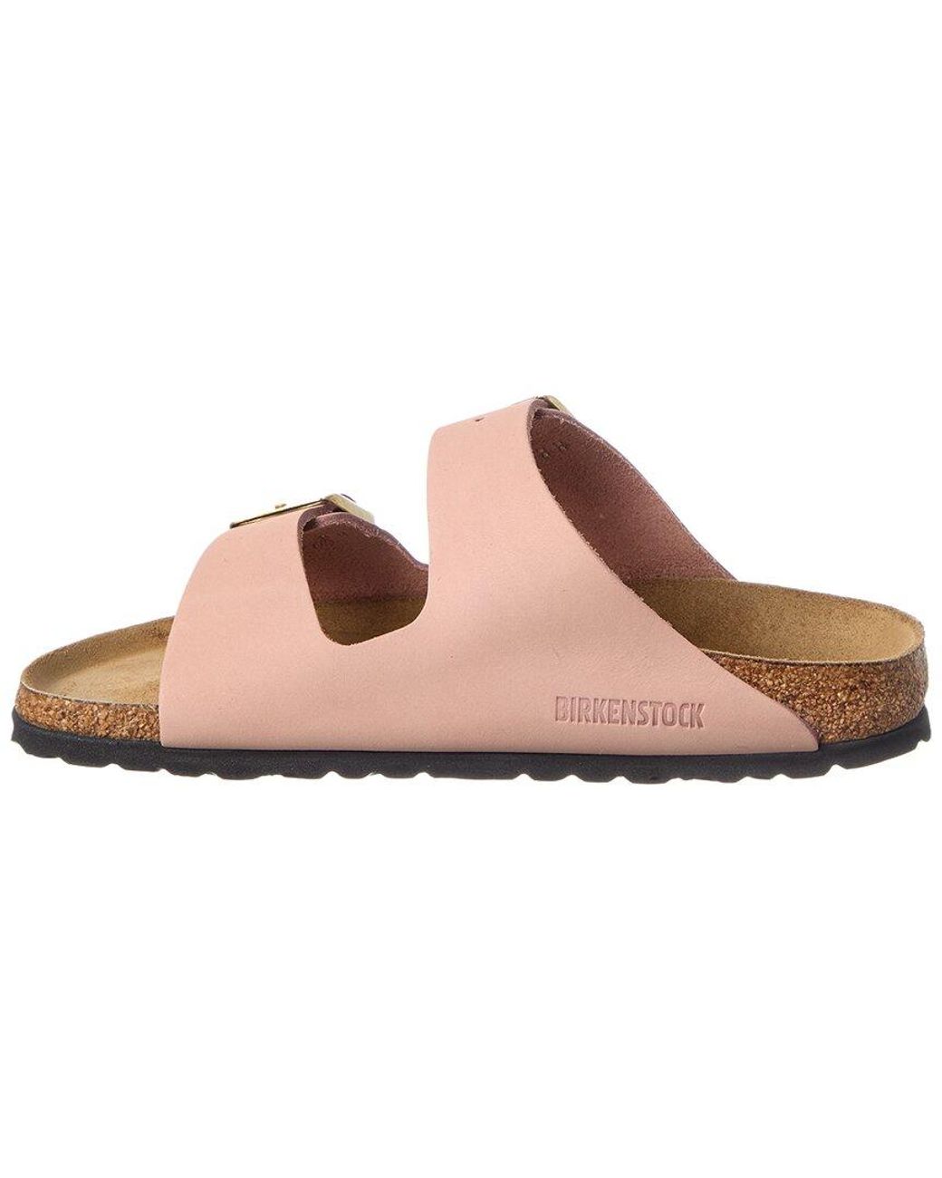 Birkenstock Pink Arizona Bs Narrow Nubuck Sandal