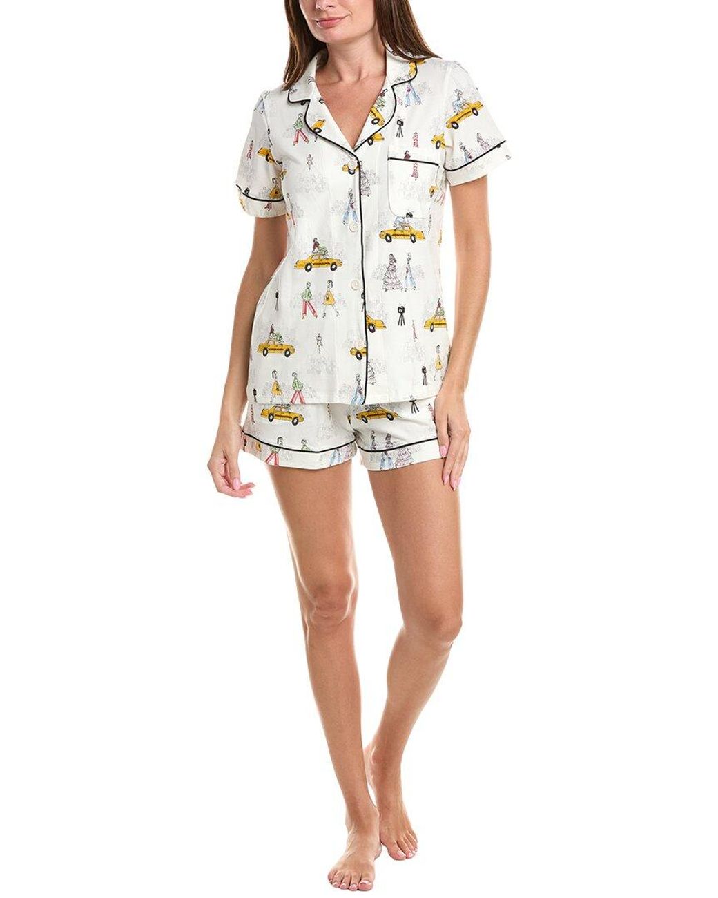 Bedhead White 2Pc Short Pajama Set