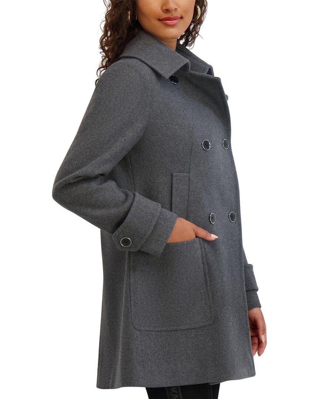 Karl Lagerfeld Gray Wool-Blend Coat