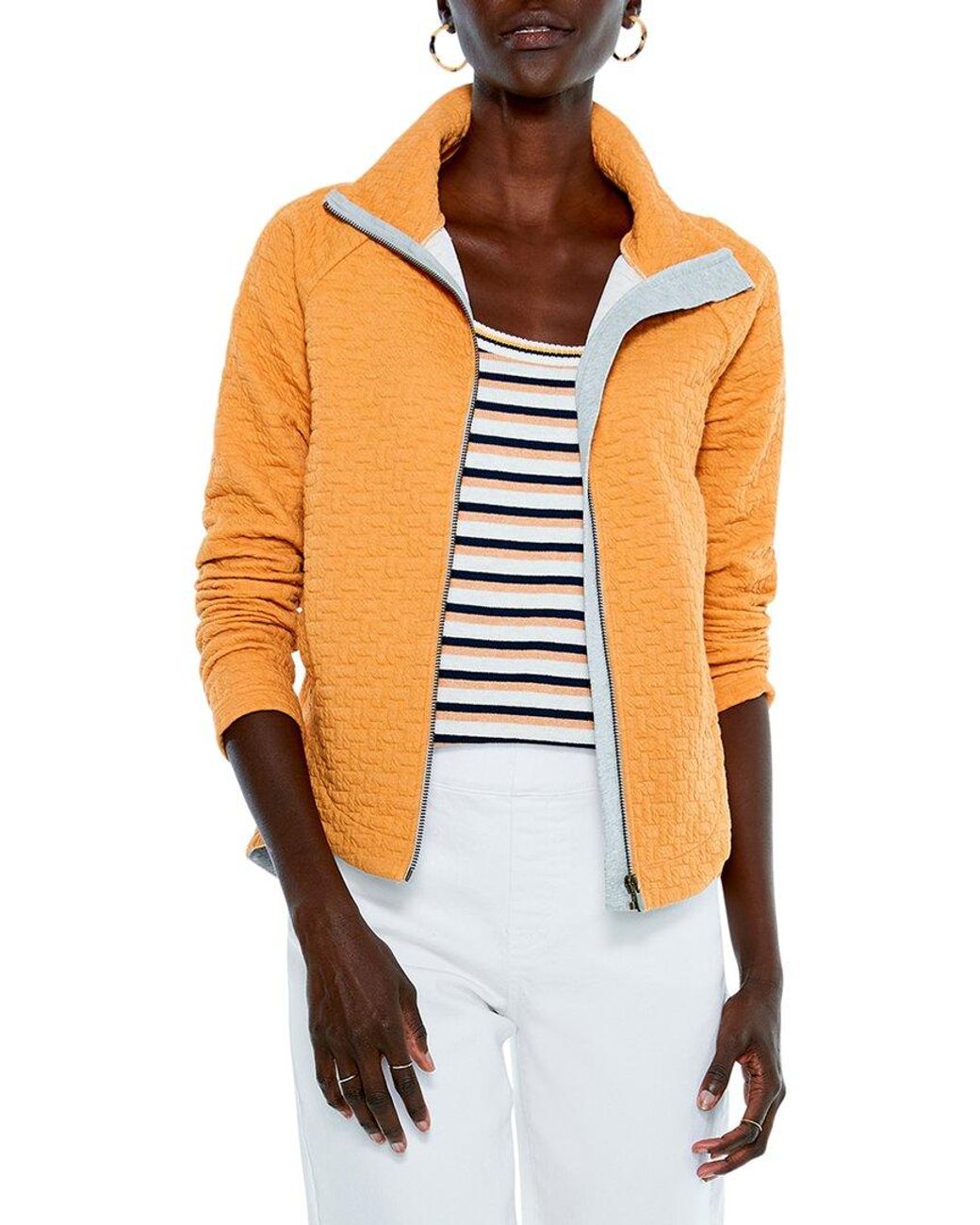 NIC+ZOE Nic+zoe Plus All Year Quilted Jacket in Orange Lyst