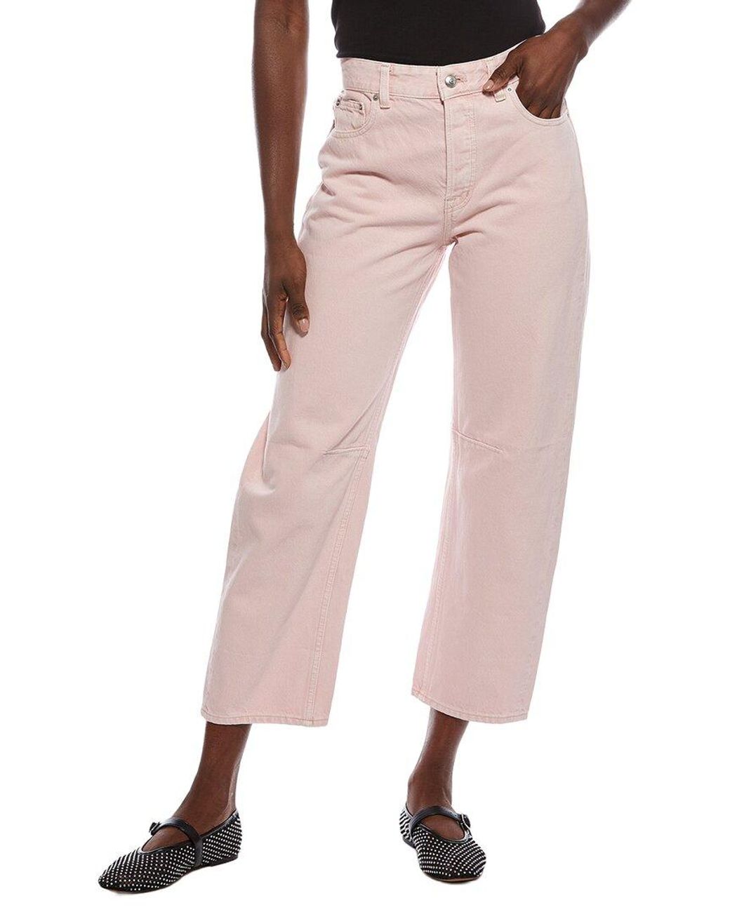 Madewell Pink Darted Barrel Leg Jean