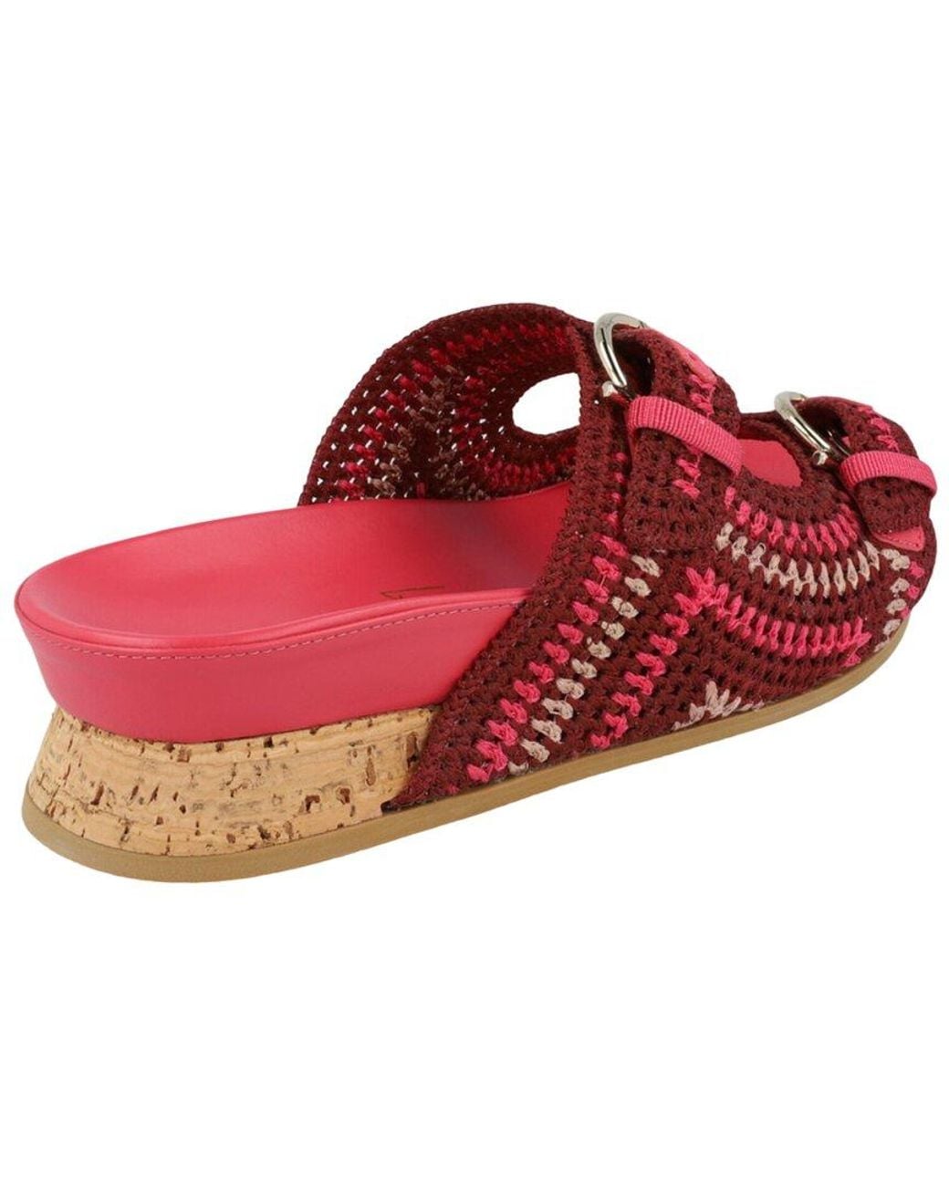 Ferragamo Red Shaula Crochet Sandal