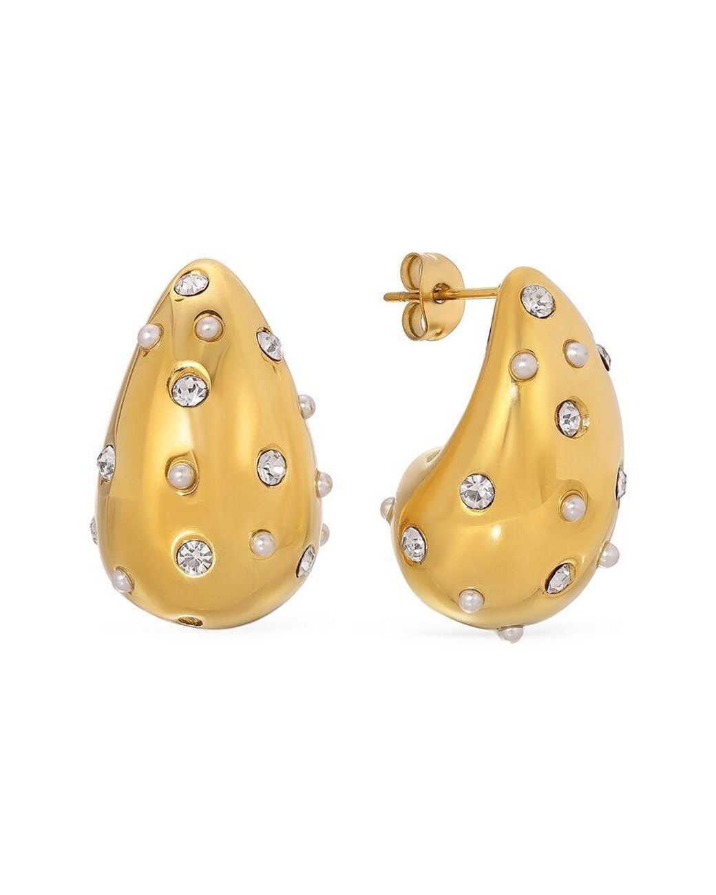 Eye Candy LA Metallic Cz Drop Earring