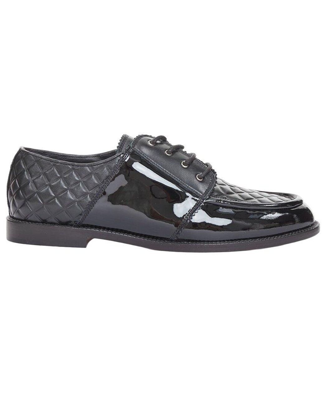 Chanel Black Patent Leather 2017 Paris Derby Oxford (Authentic Pre-Loved)