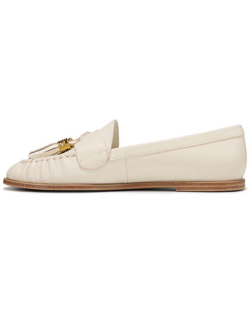 Franco Sarto White Dnu L-Carita Leather Loafer
