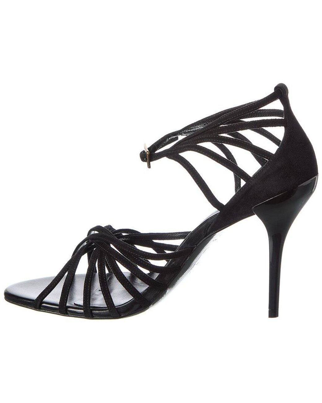 Roger Vivier Black Cage Suede Sandal