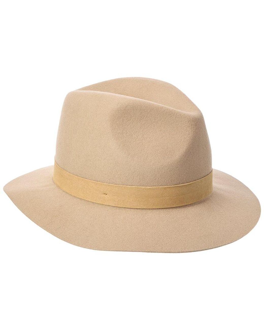 Bruno Magli Natural Suede Band Wool Fedora