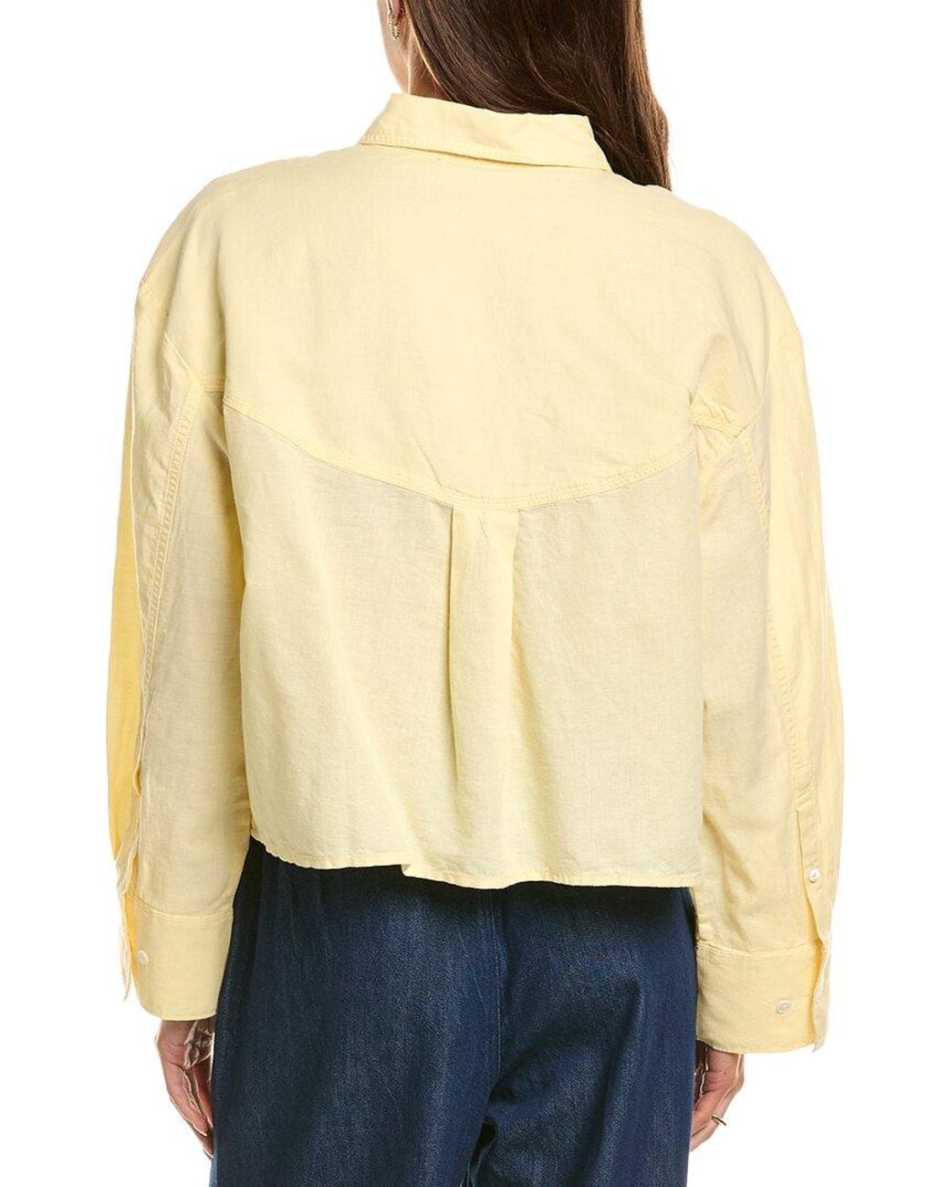 Madewell Natural Alice Straight Hem Linen-Blend Shirt