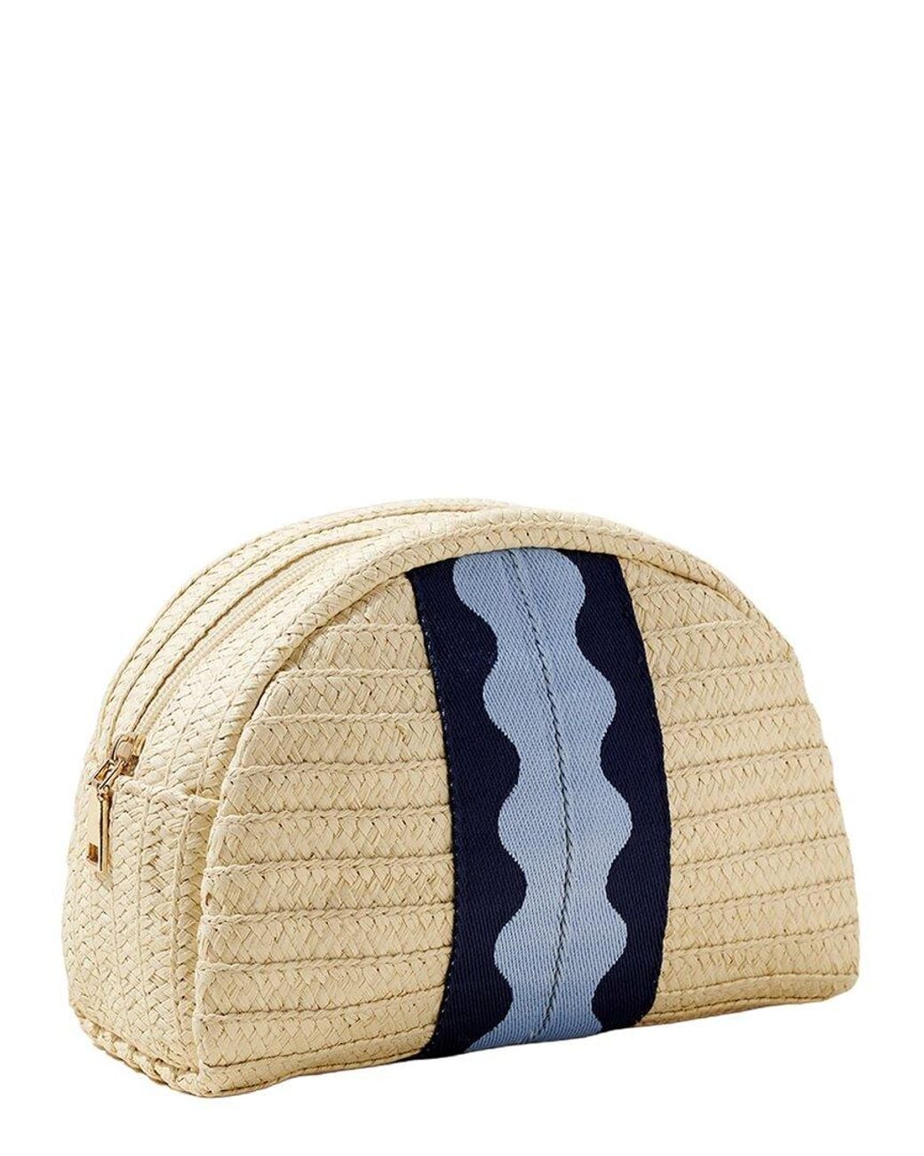 Shiraleah Blue Marbella Zip Pouch