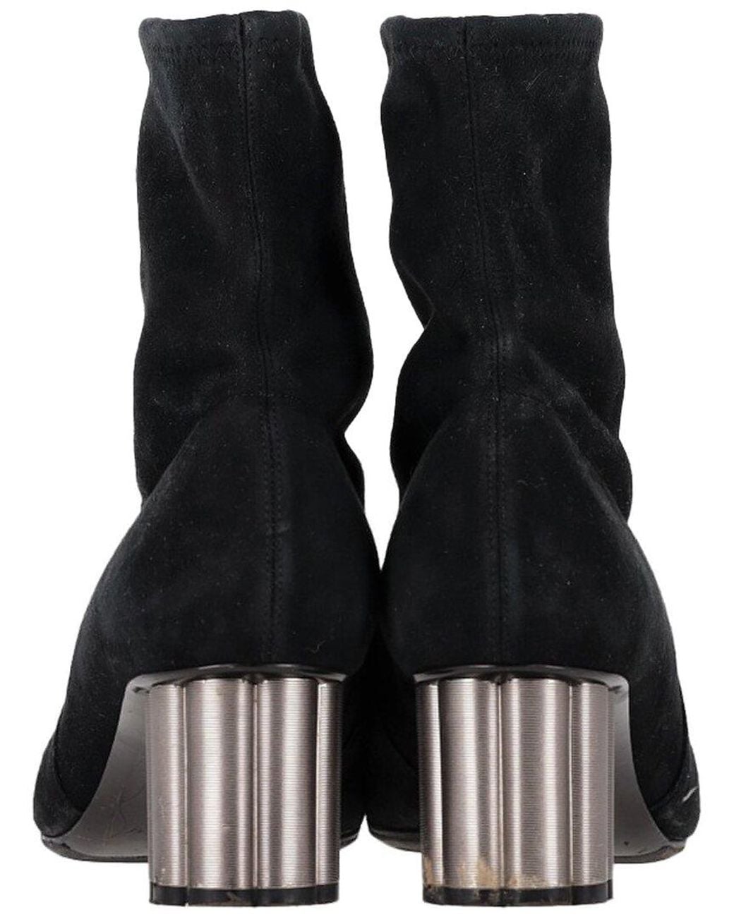 Ferragamo Black Suede Catania Ankle Stretch Boot (authentic Pre-loved)