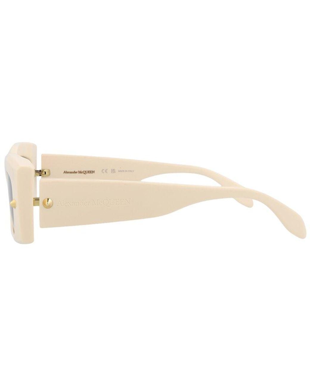 McQueen White 51Mm Sunglasses