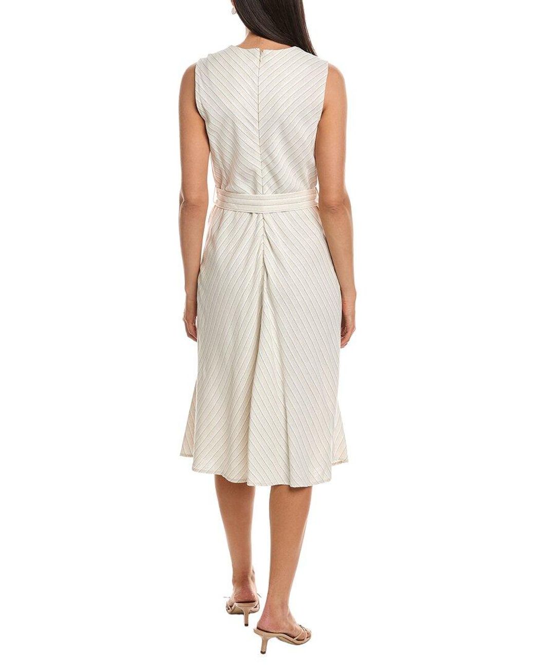 Nanette Lepore Natural Linen-Blend Midi Dress