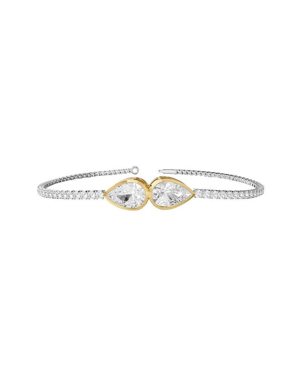 Lab Grown Diamonds White 14K 3.79 Ct. Tw. Lab-Grown Diamond Bangle Bracelet
