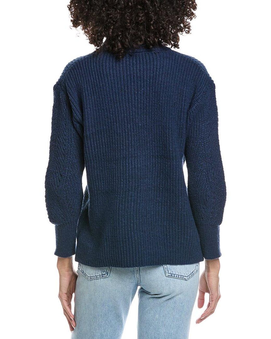 To My Lovers Blue Knit Turtleneck Sweater