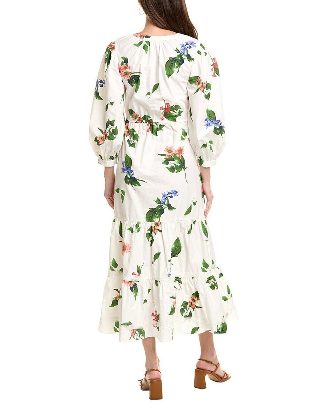 Garrie B White Long Sleeve Maxi Dress