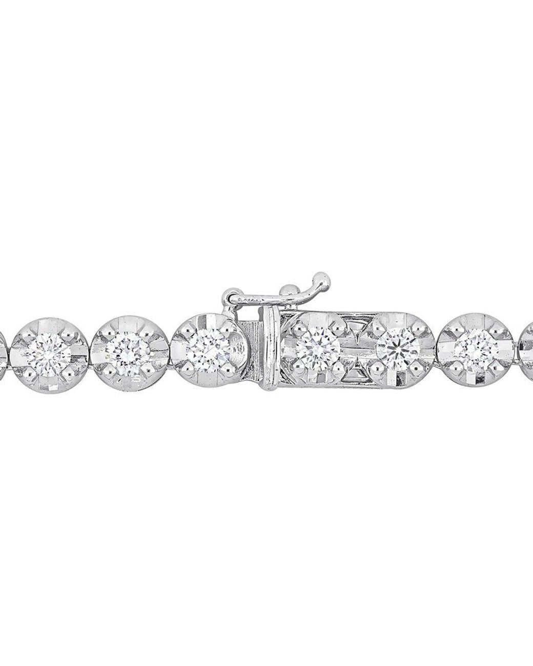 Lab Grown Diamonds White Created Forever 14K 10.74 Ct. Tw. Lab-Grown Diamond Tennis Necklace