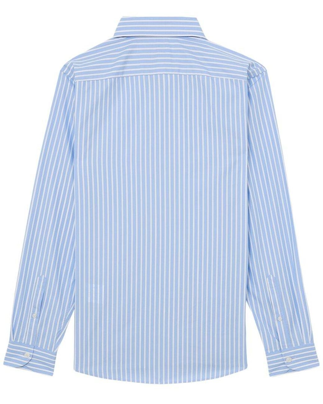 Reiss Blue Guyton Stripe Button D Formal Shirt for men