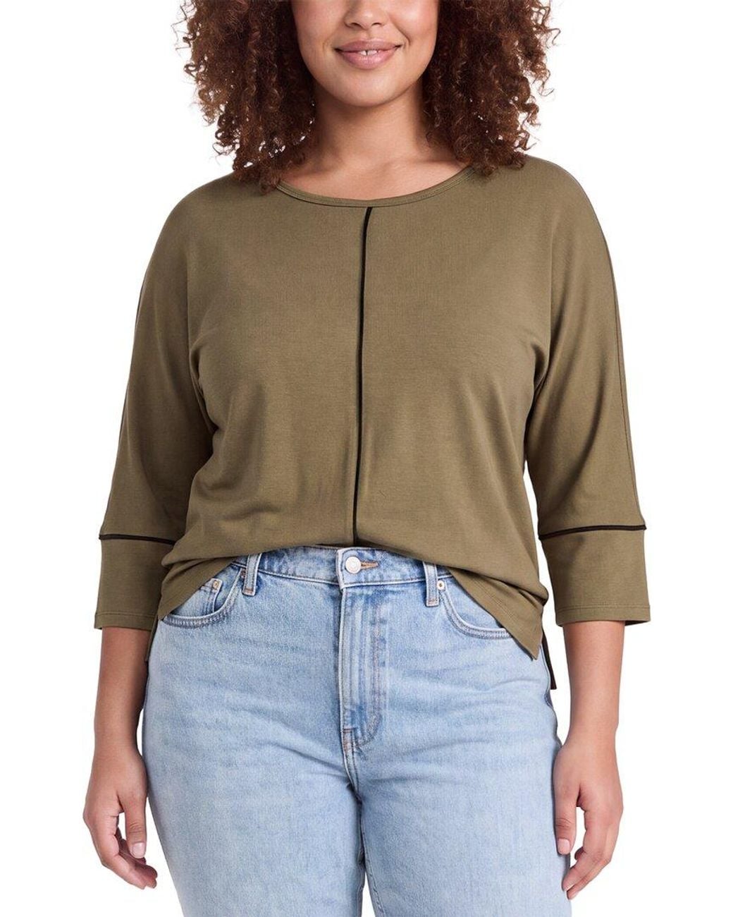 Jones New York Brown Plus Tunic