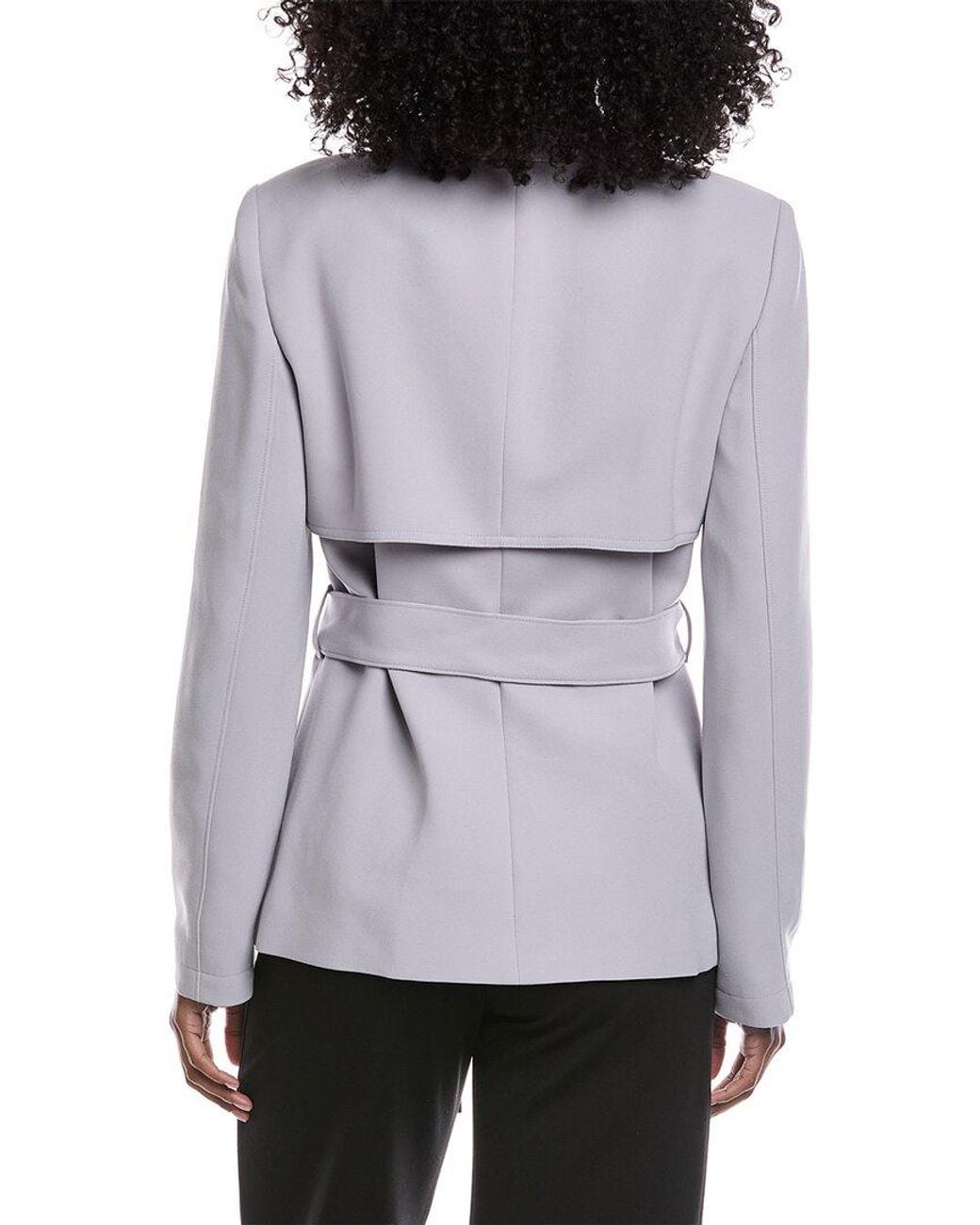 Theory Gray Short Trench Coat