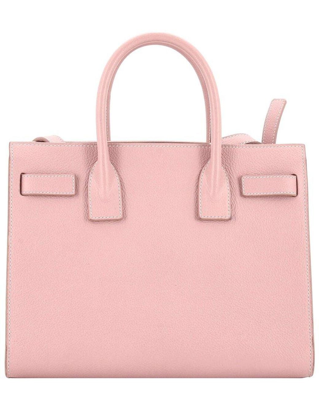 Saint Laurent Pink Leather Sac De Jour Nm Bag Baby (Authentic Pre-Loved)