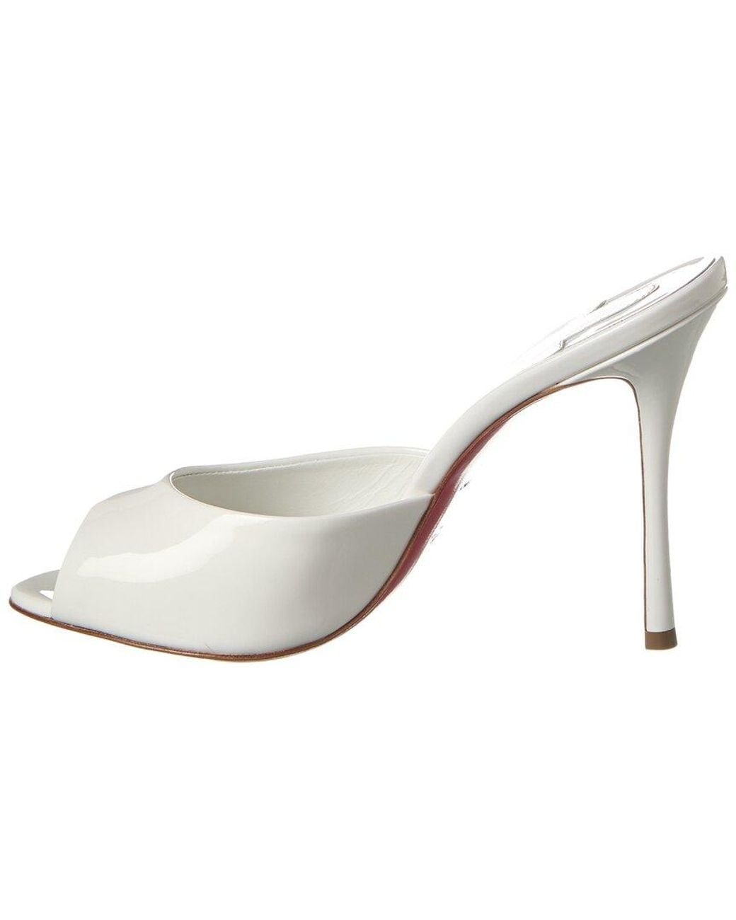 Christian Louboutin White Me Dolly 100 Patent Sandal