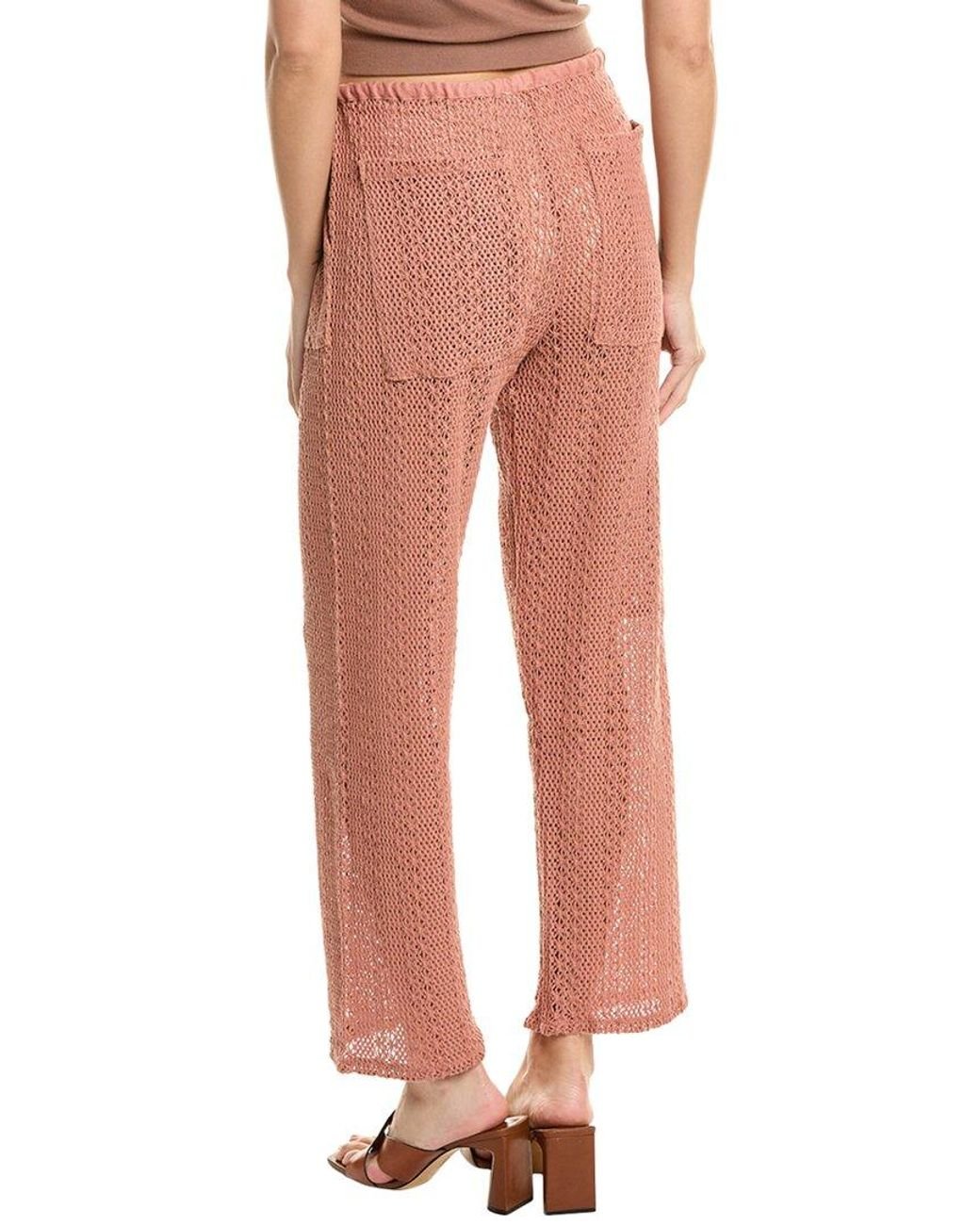 Splendid Brown Finley Crochet Pant
