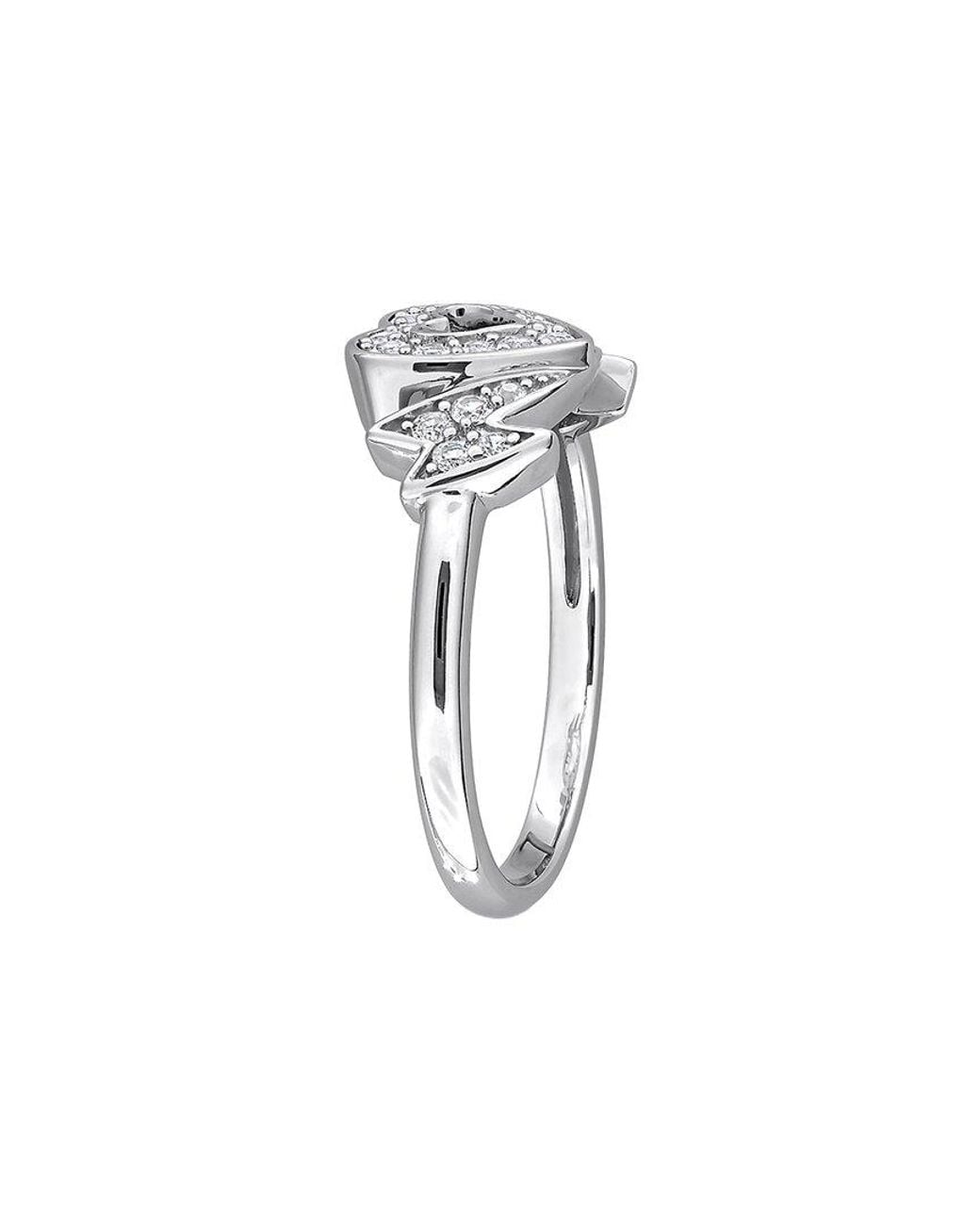 Rina Limor White 0.40 Ct. Tw. Created Sapphire Open Heart Ring