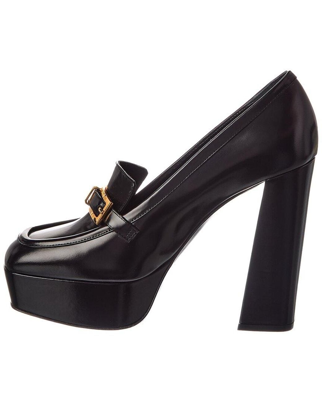 Sergio Rossi Black Nora 85 Leather Platform Pump