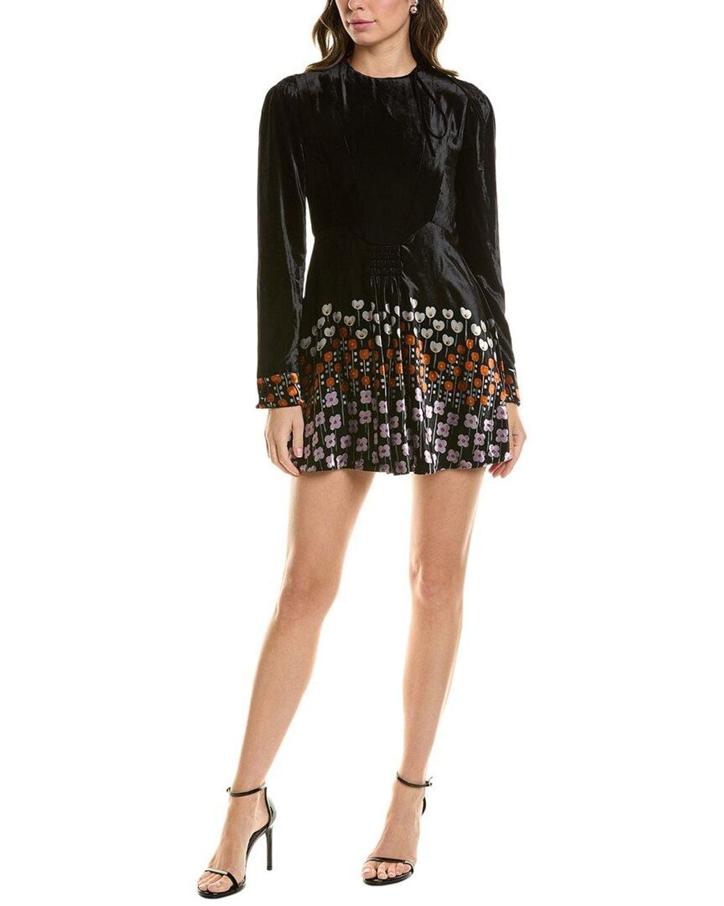 Valentino Black Silk-Blend Shift Dress