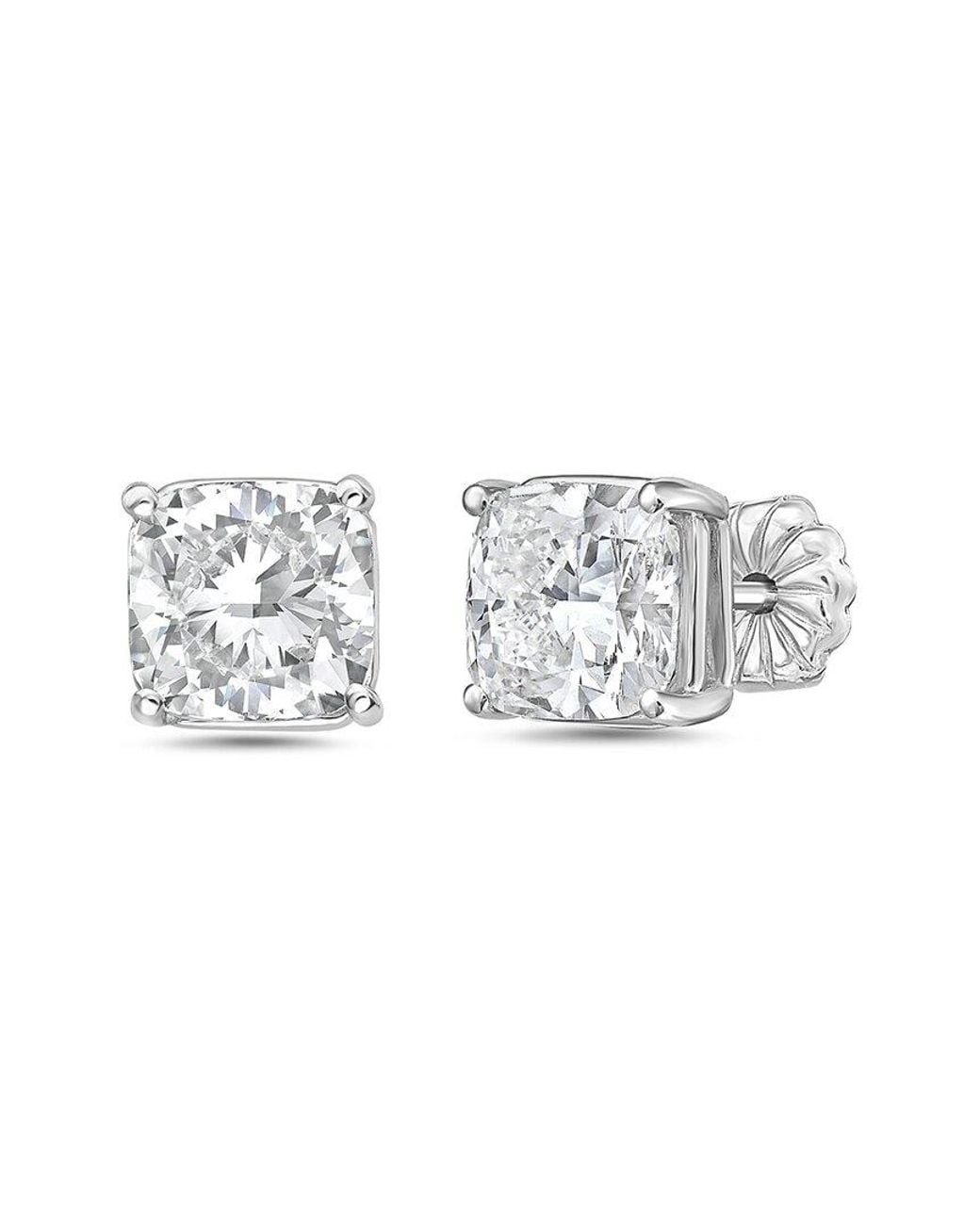 Diana M Metallic Diana M. 14K 3.00 Ct. Tw. Lab-Grown Diamond Stud Earrings