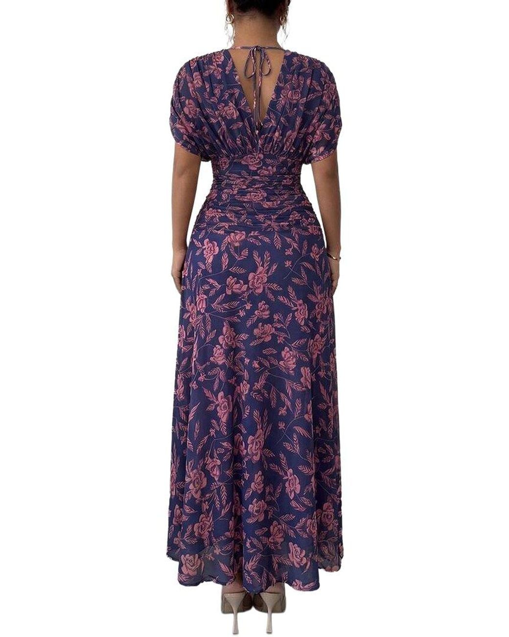 XIRELLI Purple Print Maxi Dress
