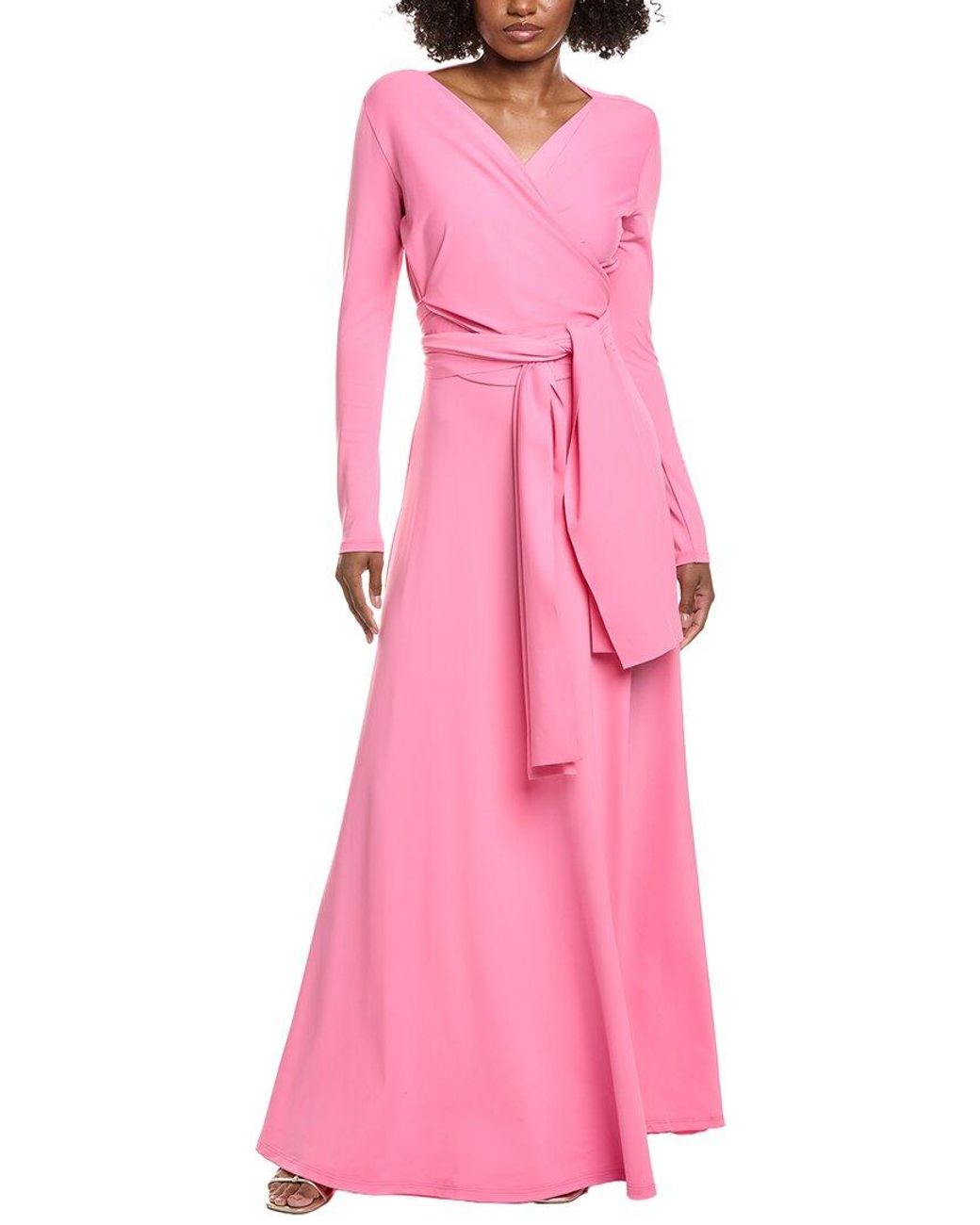 Issue New York Pink Jersey Tie Gown