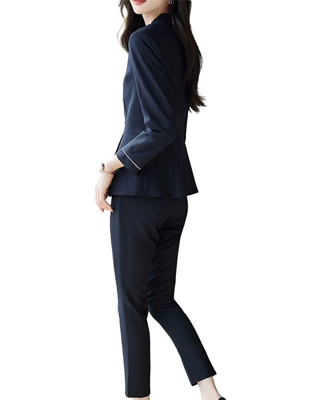 Adelin May Blue 2Pc Jacket & Pant Set