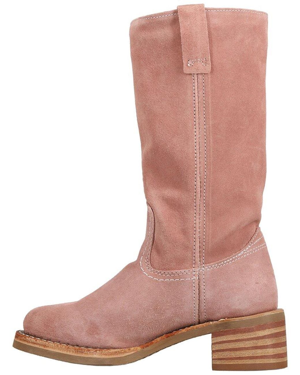 Frye Pink Campus 12In Suede Boot
