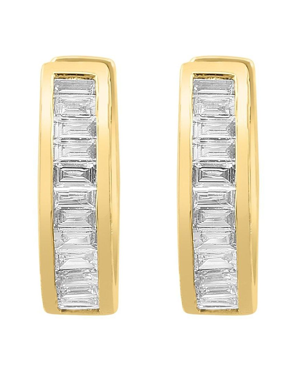 Effy Fine Jewelry Metallic 14K 0.38 Ct. Tw. Diamond Earrings