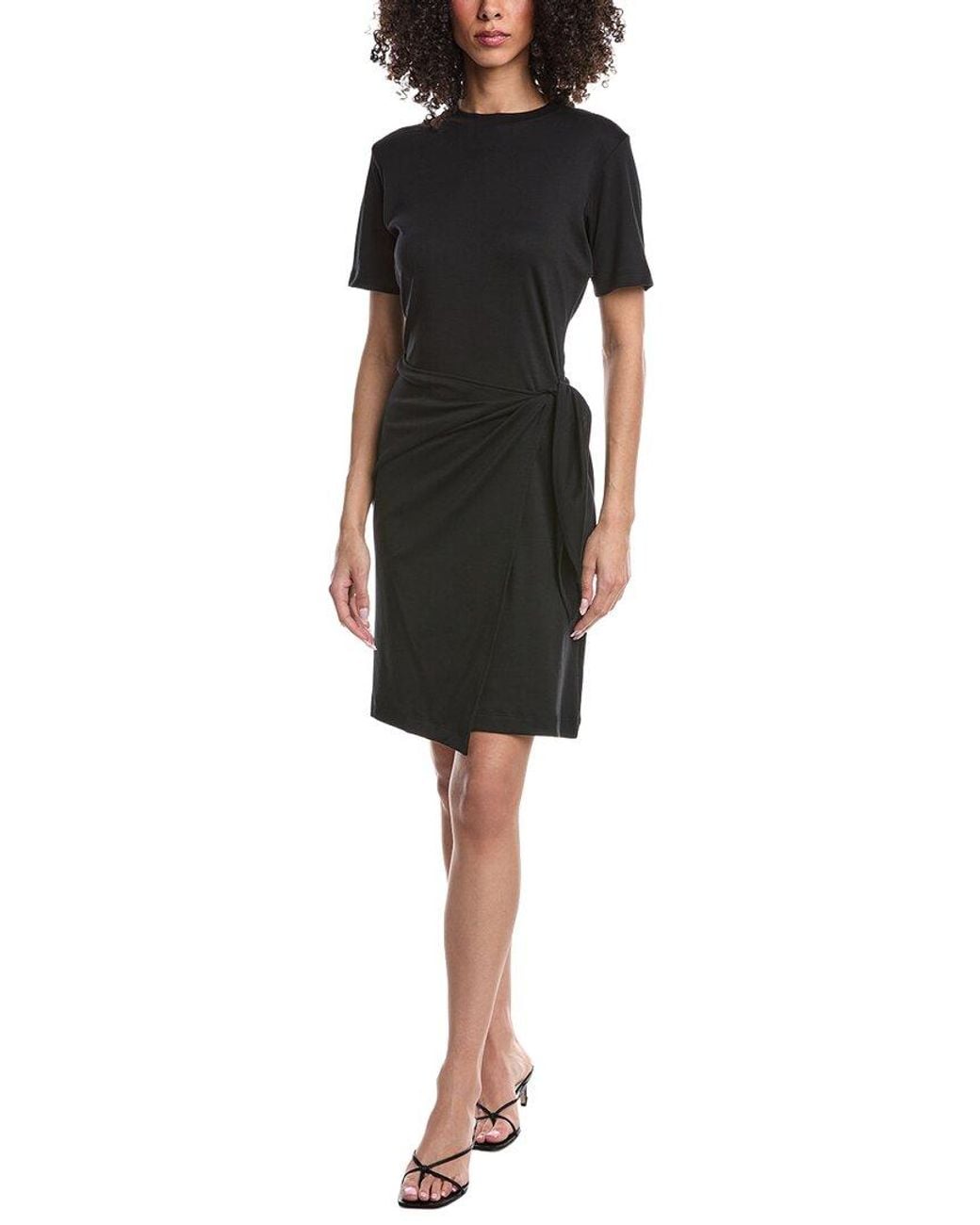 Vince Black Side-Tie Dress