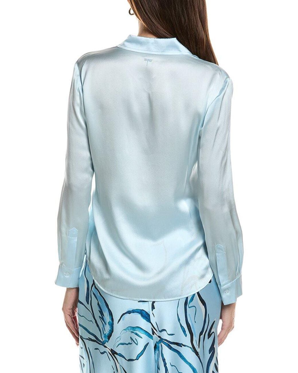 tyler boe Blue Candice Silk Blouse